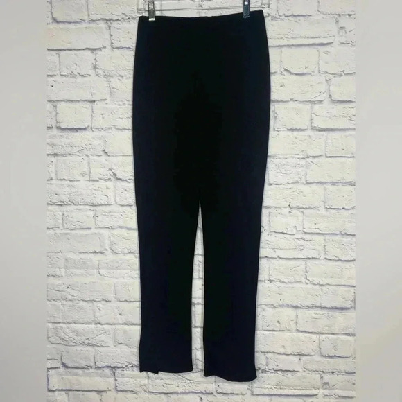 Pretty Little Thing Black Front Split Straight Leg Pants - Picture 5 of 7